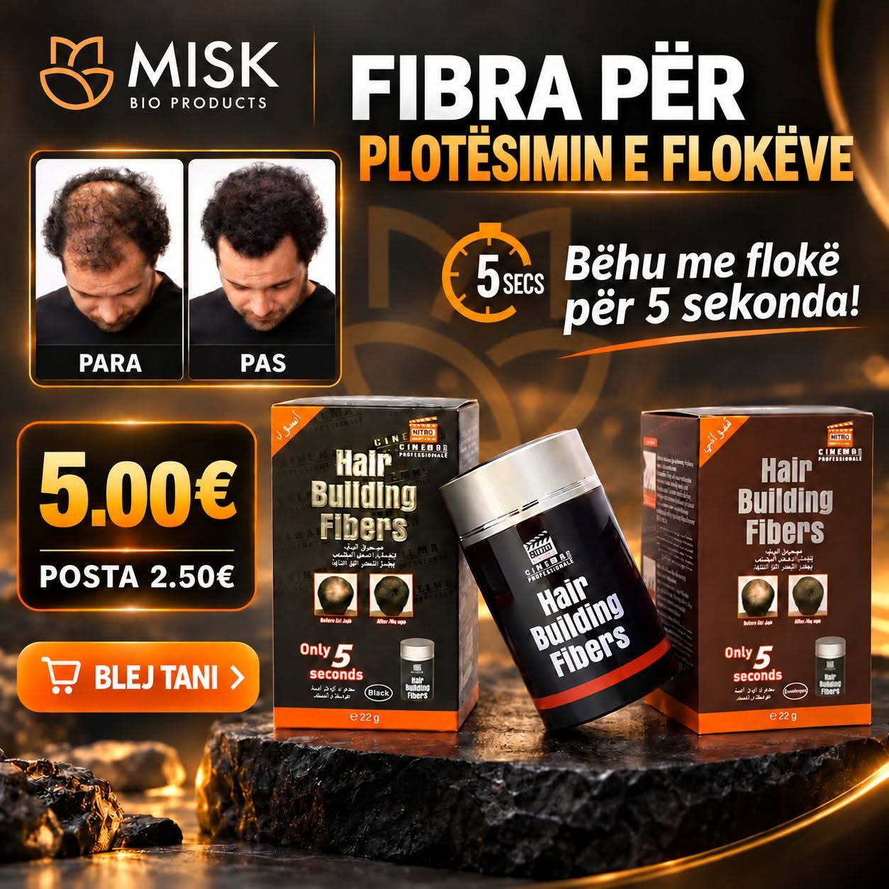 Fibra për Plotësimin e Flokëve